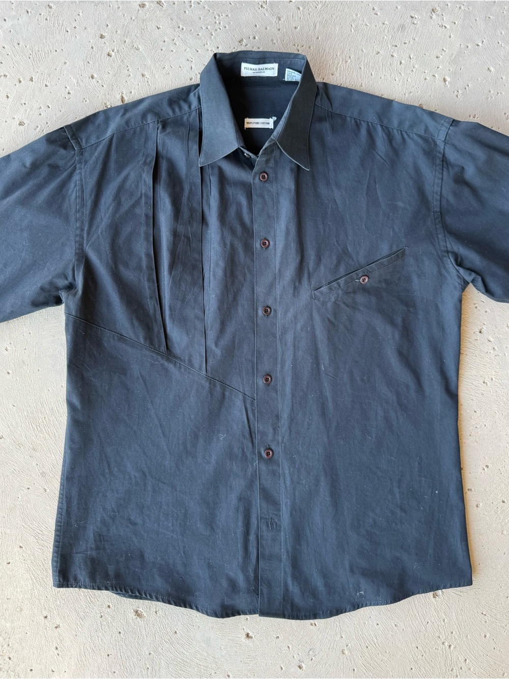 Pierre Balmain Black Button-Down Shirt